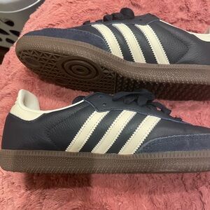 adidas Navy and Cream Sneakers